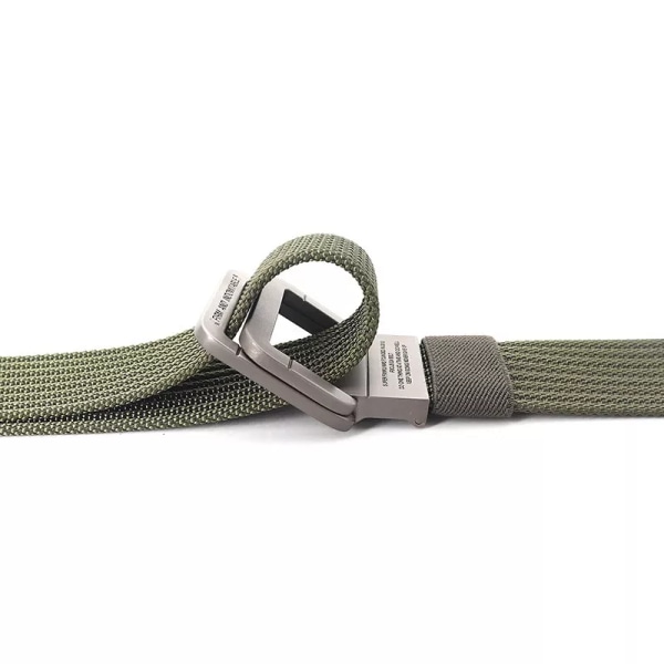 Snygga män Bälten Dubbla ringar Metall Skjutspänne Canvas Stickad Snabbtorkande Jeans Accessoarer Utomhus midjerem Unisex Cinto Color18 110cm