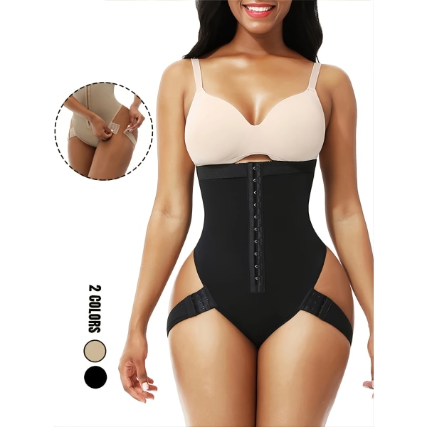 Nya stringtrosor Body Shapewear Kvinnor Sömlös Helkroppsformare Midja Smal Magkontroll Underkläder Platt Mage Underbyst Korsett Black M