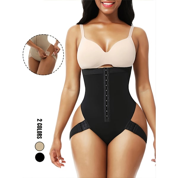 Nya stringtrosor Body Shapewear Kvinnor Sömlös Helkroppsformare Midja Smal Magkontroll Underkläder Platt Mage Underbyst Korsett Black XXXL