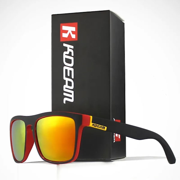 Fashion Guy's Solglasögon från KDEAM Polarized Solglasögon Herr Klassisk design All-Fit Spegel Solglasögon Med Brand Box CE C20