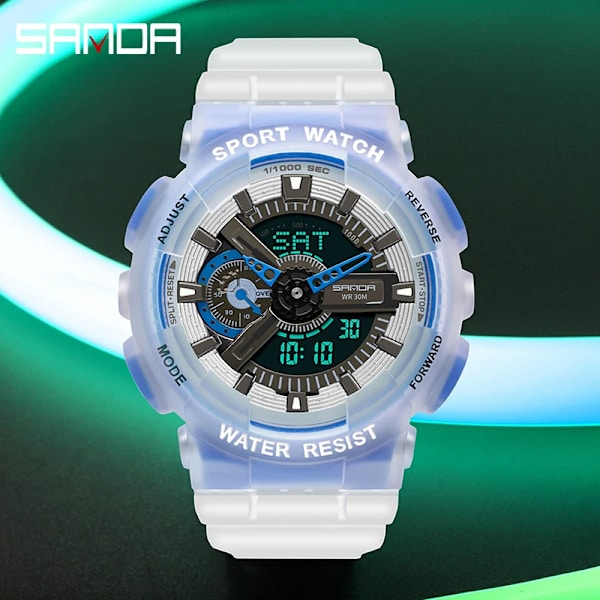 Sanda nya 3029 watch lysande modepersonlighet Electronic Watch watch Shell Man Watch green