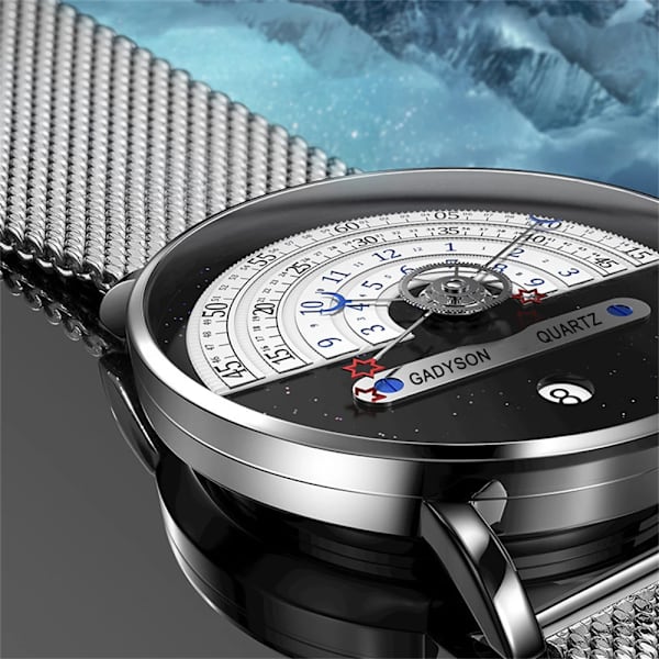 Herr ovanlig kreativitet Mode Lyxklockor 2022 Casual Vattentät watch för män Quartz Armbandsur Relogio Masculino Silver