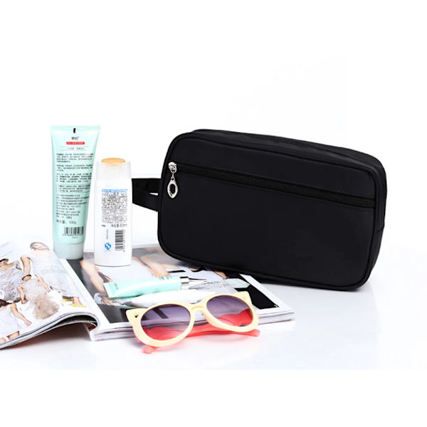 Män Kvinnor Resor Bärbar Toalettväska Tvättdusch Kosmetisk Makeup Organizer Unisex 2022 Nytt mode kosmetikväska Black