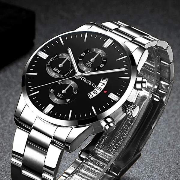 reloj hombre Mode Män Klocka i rostfritt stål Watch Kvarts Watch Business Klockor Man Klocka relogio masculino Style 2