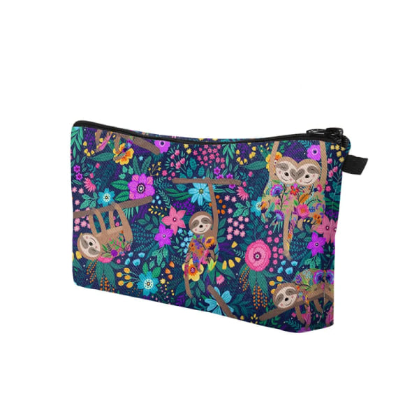 Lovely Monkey Printed Pencil Bag Mode Dam Kosmetika Organizer Bag för resor Färgglad förvaringsväska för Lady Liten presentpåse 273-1