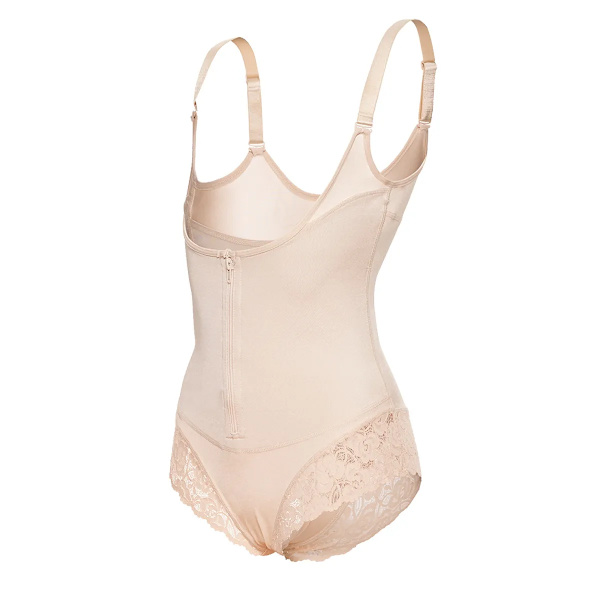 Latex waist trainer Reduktiv gördel magen slimmande slida Body Shapewear Kvinnor Butt Lifter Body Shaper Dragkedja Fajas Khaki M