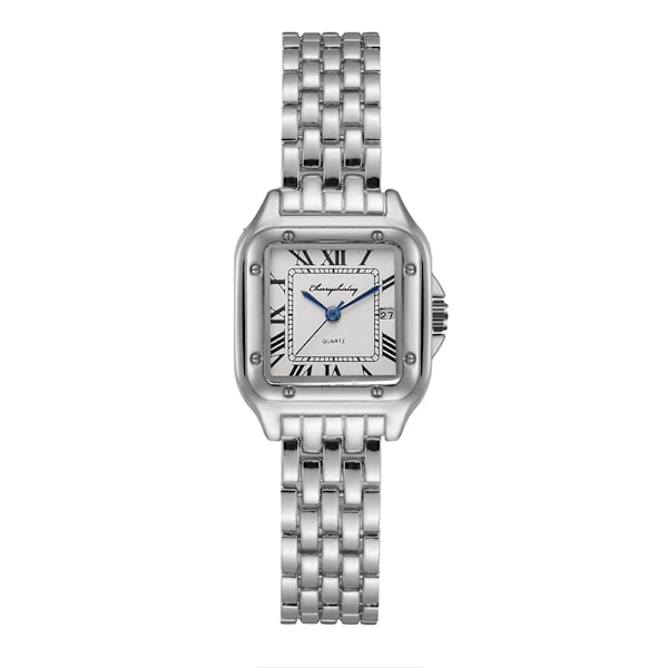 Ny watch Dammode Herrmode Kvartsarmbandsklocka Watch Ny watch Klocka Watch Silver black
