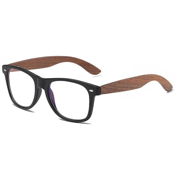 GM Märke Valnöt Trä Polariserad Solglasögon Herr Fyrkantig Båge Solglasögon Dam Solglasögon Man Oculos de sol Masculino S7061h Anti Blue Black
