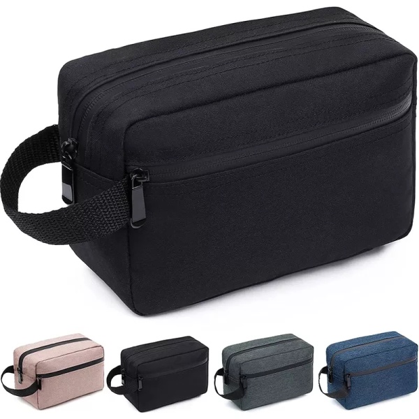 Resor Herr Toalettväska Kvinnor Kosmetisk Necessaire Case Vattentät Dam Sminkväska Beauty Wash Pouch Handväska Style 1-Black