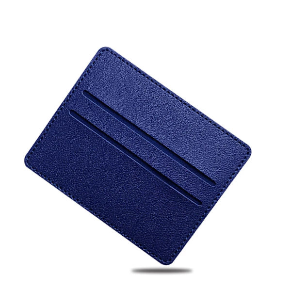 1 st Nytt mode för män/kvinnor Mini-ID-kort Business Case PU-läder Ultratunt Case Student case Dark blue A
