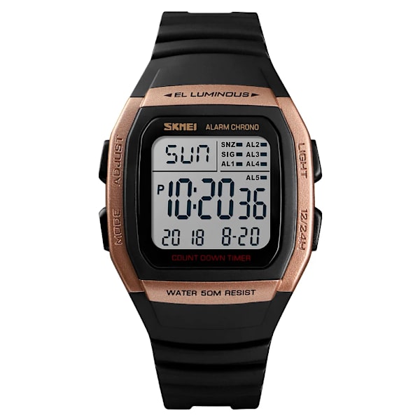 SKMEI Mode Herr Klockor Vattentät Sport Digital LED Alarm Chrono Elektronisk Klocka Man Student Armbandsur Relogio Masculino Titanium