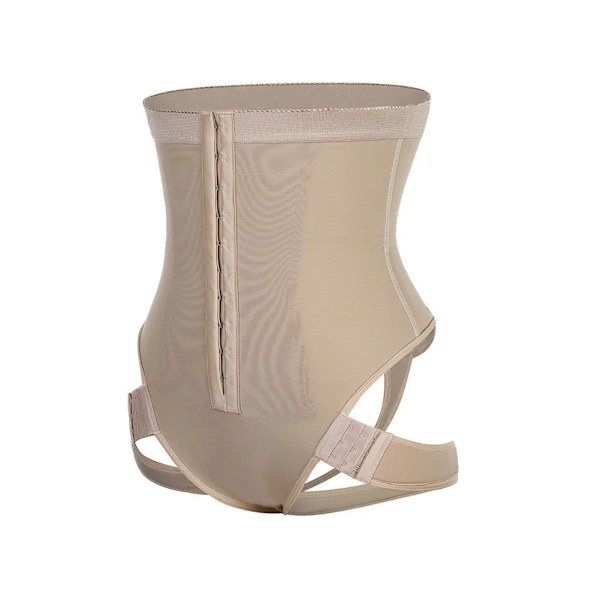 Korsettsammanfogade magbyxor med hög midja formande sling radknäppta kroppsbyxor midjebröstade höftformade kroppsbyxor Skin L