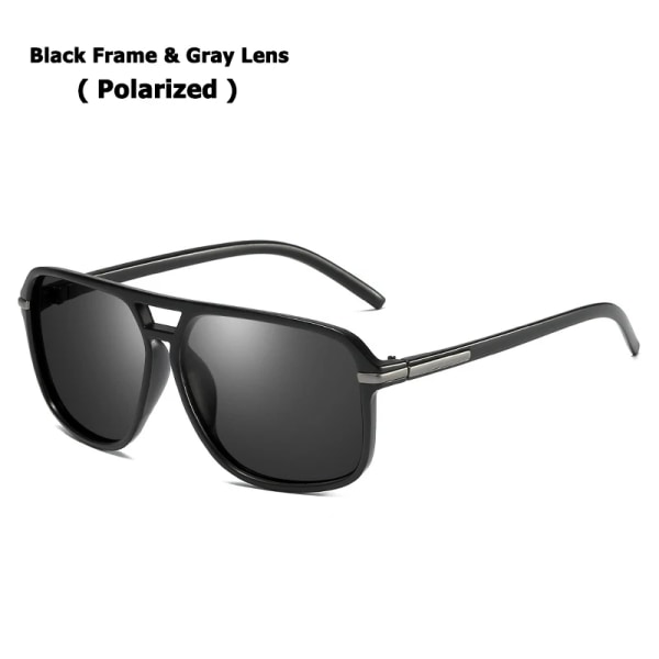 JackJad 2021 Mode Män Cool fyrkantig stil Gradient Solglasögon Körning Vintage Brand Design Billiga Solglasögon Oculos De Sol 1155 Black Gray Polarized UV400