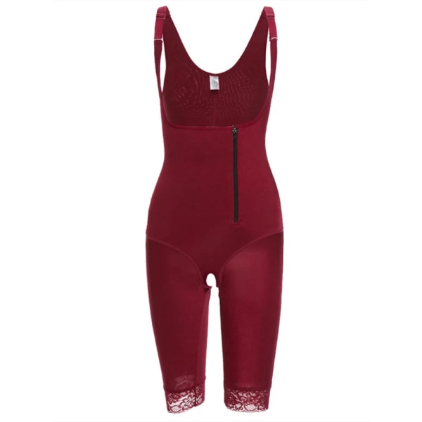 Kvinnor Bodysuits Waist Trainer Bantning Full Modellering Shapewear Korsett Butt Lifter Hög Underkläder Plus Size Wine YN08 1601 M