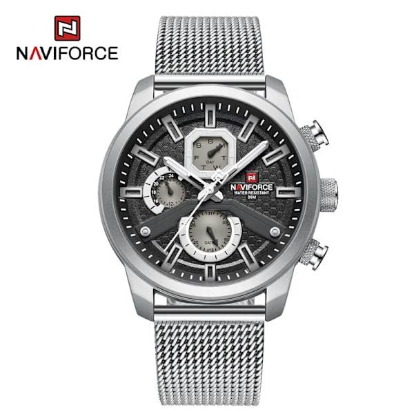 NAVIFORCE Kalenderklockor för män Casual Watch för män Quartz Armbandsklocka i rostfritt stål Watch Masculino 2022 SB