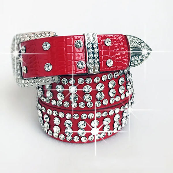 Diamantbälte Goth Lolita Cosplay Harajuku Y2K Punk Lyxrem Bling Bling Disco Midjeband Hip Pop Kvinnor Män Kristallbälten AS IMAGE(.847) 110cm(.847)