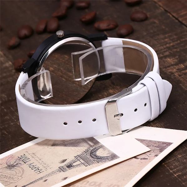 Kvinnor Casual Quartz klockor Läderband Ny watch med armband Analog watch Elegant kreativ utan digital urtavla Relogio style 1