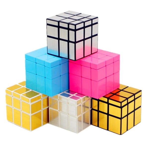 ShengShou 3x3 Mirror Magic Cube professionell 3x3x3 Guld & Silver cubo magico Puzzle Speed ​​klassiska leksaker Black Gold