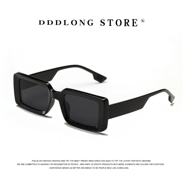 DDDLONG Retro Mode Fyrkantiga Solglasögon Dam Herr Solglasögon Klassiska Vintage UV400 Utomhus Oculos De Sol D66 Leopard Tea Follow Picture