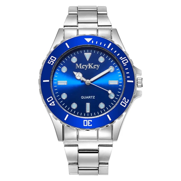 Mode Business TOP Watch för män Lyx Silver Grön Vattentät Diamond Luminous Digital Quartz Armbandsur Reloj Hombre No Calendar(.303)