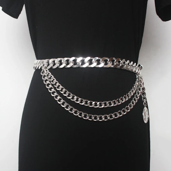 Byxor Bälte Kedja Kläder Accessoarer Midjekedja i flera lager Hip Hop tofsar Mode Speciellt utseende Choker Smycken C