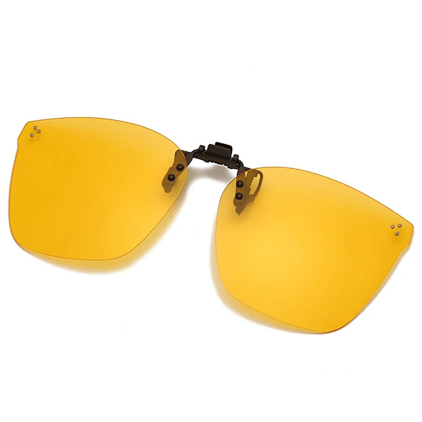 Clip On Polariserad Lens Män Fyrkantiga Solglasögon Nattkörning Glasögon Fiske Glasögon Flip Up Designer Lyxiga Solglasögon Oculos night vision as picture