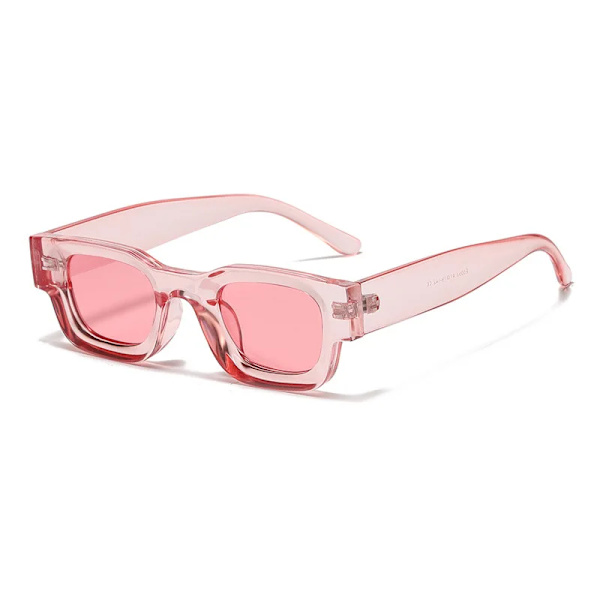 DYTYMJ Polariserade solglasögon Män Liten båge Fyrkantiga solglasögon Anti Blue Light Glasögonbåge Dam/män Hip Hop Oculo Masculino PinkPink-Polarized Free Cloth