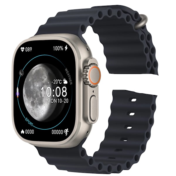 HK8 Pro MAX Ultra Smart Watch Series 8 49 mm 2,12 tum Amoled HD-skärm Hög uppdateringsfrekvens NFC Kompass Man Kvinna Sport SmartWatch black