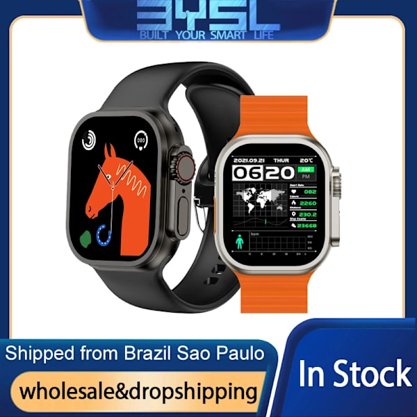 BYSL Ultra Smart Watch Series 8 Answer Call 1:1 49mm IP09 Ultra Smartwatch Sport Trådlös Laddning Herr Dam PK KD99 S8 W69 gold IP09 ULTRA