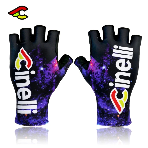 Cykelhandskar Summer Half Finger Herr Dam Sport Stötsäkra cykelhandskar Gel MTB Cykelhandskar Svarta Halkfria gymhandskar Glove-F(.1238) XL(.1238)