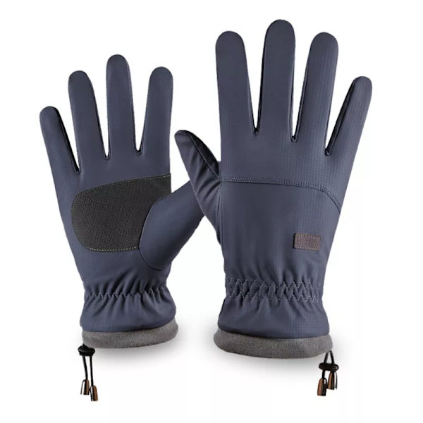 Vintervarma cykelhandskar Män Kvinnor Vattentät pekskärm Snow Cykel Skidhandskar Full Finger Antisladd Motorcykelhandskar Black One Size