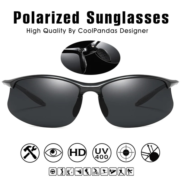 Topp Ultralätt TR90 polariserade solglasögon Anti-UV körning män skärmar manliga militära solglasögon glasögon glasögon Gafas De Sol Tea-tea as shown