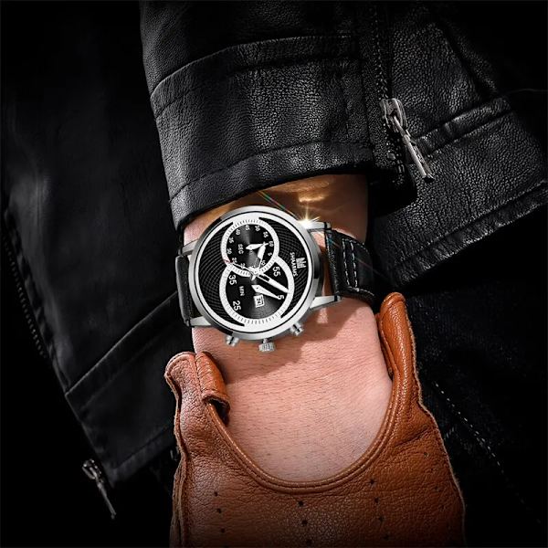 Guldblå ​​Herrklockor Toppmärke Lyx Mode Casual Business Quartz Watch Date Vattentät armbandsur Relogio Masculino Silver