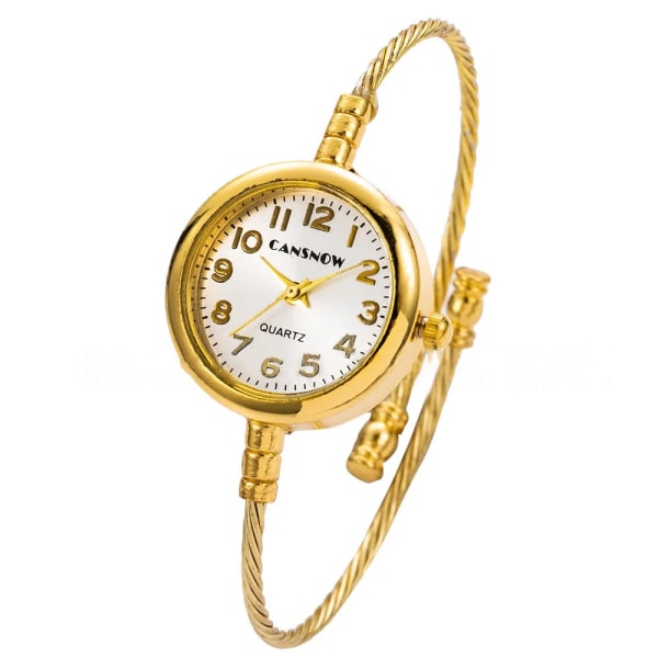 Lyxigt litet lila armband Damklockor Rostfritt stål Watch Minimalism Watch Mode Damklockor Reloj Mujer gold