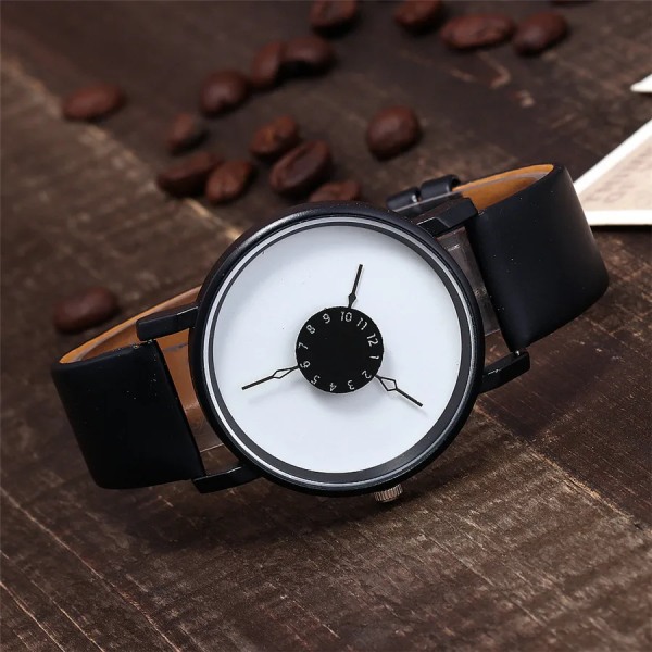 Kvinnor Casual Quartz klockor Läderband Ny watch med armband Analog watch Elegant kreativ utan digital urtavla Relogio style 3