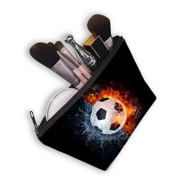 Cool fotbolls-/fotbollsmode förvaringsväska Kvinna Kosmetikväska Organizer Bärbar sminkväska för resor Tonåring Pojke Present shzbzhuqiu2