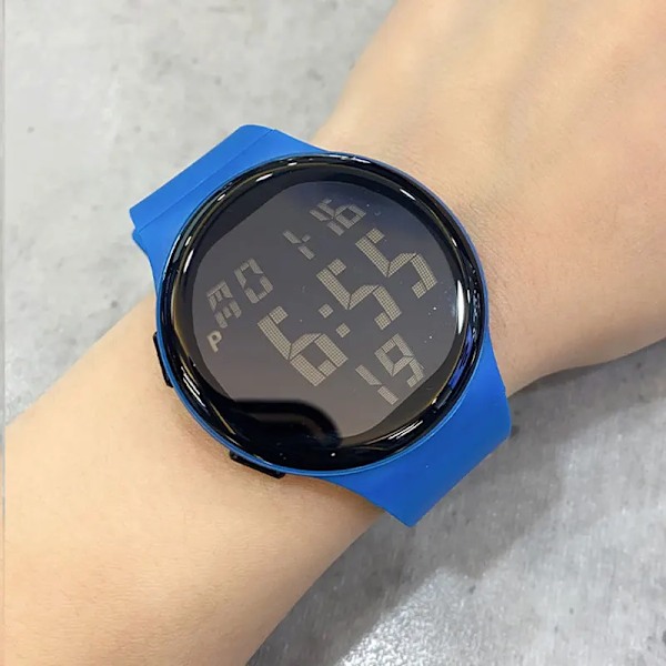 SANDA Big Numbers Digital watch i full storlek Lättläst 5ATM vattentäta sportklockor Sfärisk design Watch för män Blue