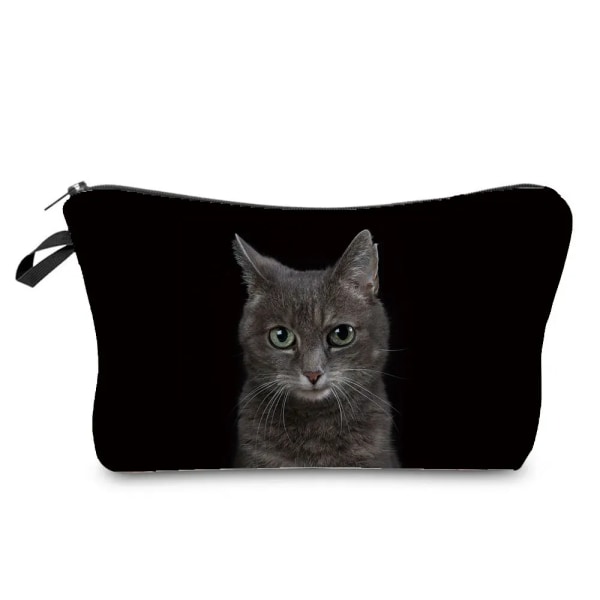 Värmeöverföring Djurmönster sminkväska Söt katt Print Kosmetiska väskor Högkvalitativ organizer Multifunktion Kvinnor Case hz5093 Cat Dog Bag