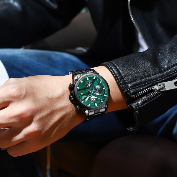 2022 Top Relógio NIBOSI Masculino varumärke lyxklockor för män Business rostfritt stål vattentät kronograf kvarts watch Gift Box(.224)