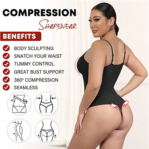 Sömlös bodysuit för kvinnor Magkontroll Shapewear | Sculpting Body Shaper Thong Dupes Shaping Tops Navy 1 L