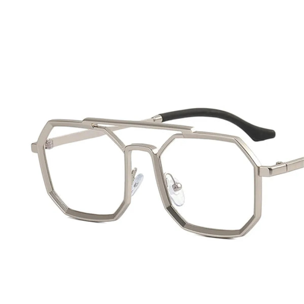 Yoovos Polygon Solglasögon Herr 2022 Vintage Herr Solglasögon Retro Visar ansikte Små nyanser Glasögon Rektangel Gafas De Sol Mujer SilverT Free Cloth and Bag