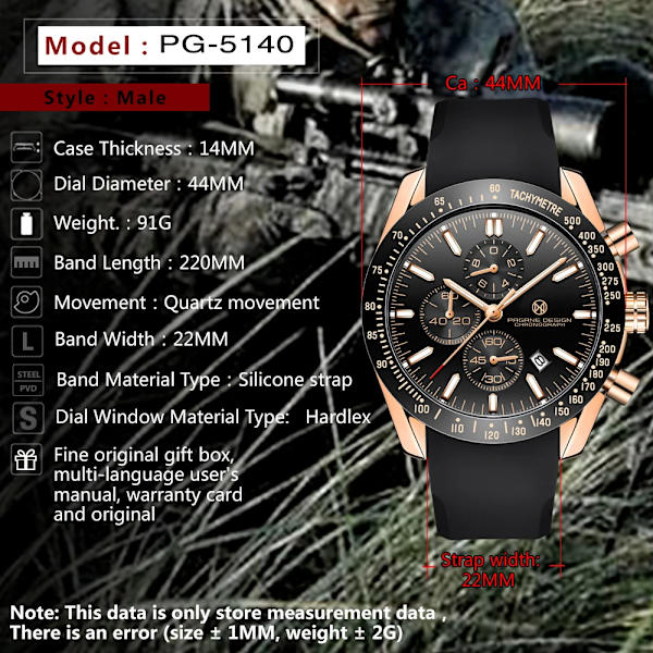 2022 (PAGRNE) PAGANI DESIGN Herr Quartz Klockor 44MM Top Vattentät Lyx Business Safir Rostfritt Stål Relogio Masculino SilverBlueR