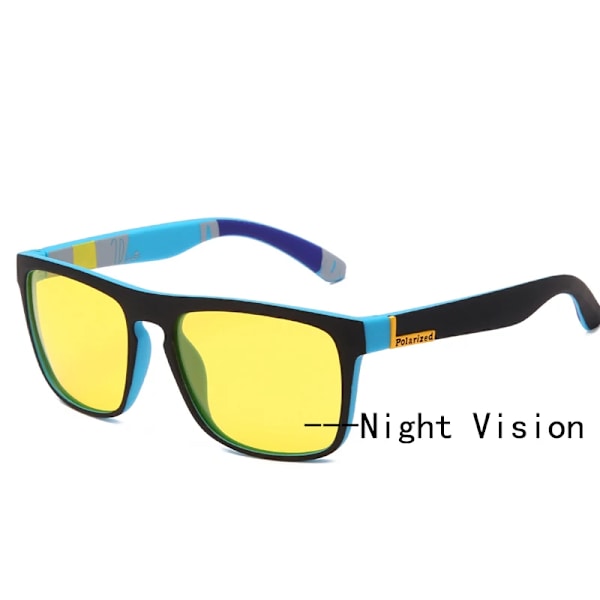 Nya polariserade fotokromatiska solglasögon Märkesdesign Män Körning Byt färg Solglasögon Night Vision Anti-reflex körglasögon blue night vision