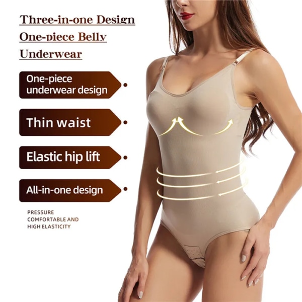 2023 Dam Shapers Korsett Body Magkontroll Body Shaper Trainer Dam Sexig Bantning Fast Sömlös Öppen Coffee 3XL
