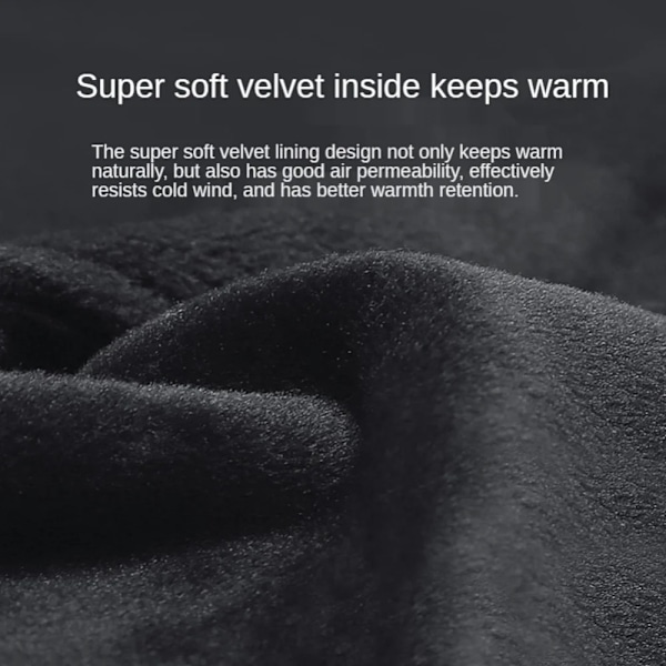 Vinterhandskar Män Kvinnor Helfinger Cykling Motorcykelhandskar Man Vattentät beröring Utomhus Sport Varm thermal fleece skidhandskar Gray M