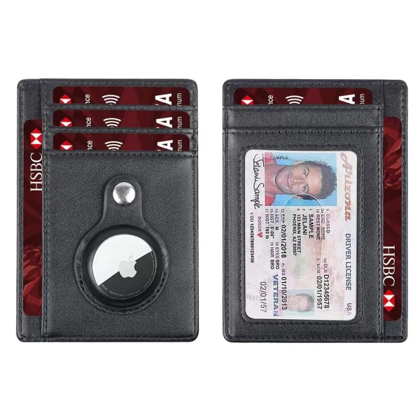 Ny RFID AirTag -plånbok Smal Minimalistisk Kreditkortshållare För AirTag Case Anti-förlorad Skyddsplånbok Carbon Fiber