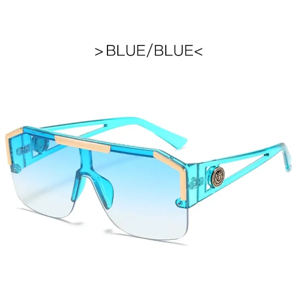 Nya lyxiga överdimensionerade solglasögon för män Brand Designer solglasögon för kvinnor Mode Gradient Square Shades Leopard Tea AS Picture
