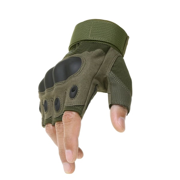 JSJM Half Finger Handskar Män Utomhus Jakt Militär Taktiska Handskar Luftgevär Skyddshandskar Cykling Klätterhandskar 1-Black XL