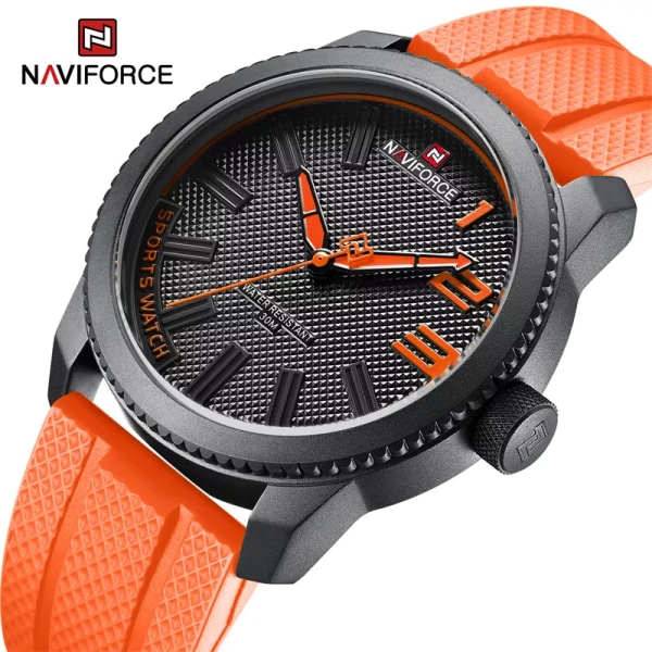 2022 NAVIFORCE Vattentät Sport Militär Watch för män Herrklockor Lyxmärke Silikonarmband Relogio Masculino BYY-BOX