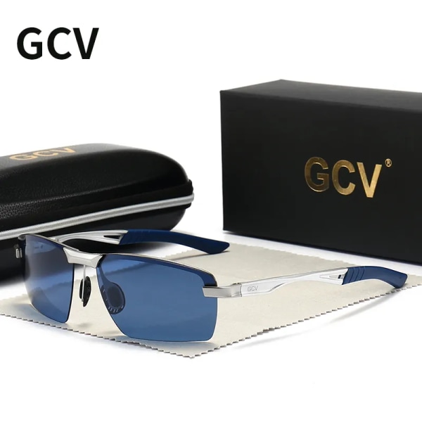 GCV Ultralätt båge Polariserade solglasögon Glasögon Män Man Mode Sportstil Körning Fiske Man Utomhus Resor UV-glasögon Black Red Polarized